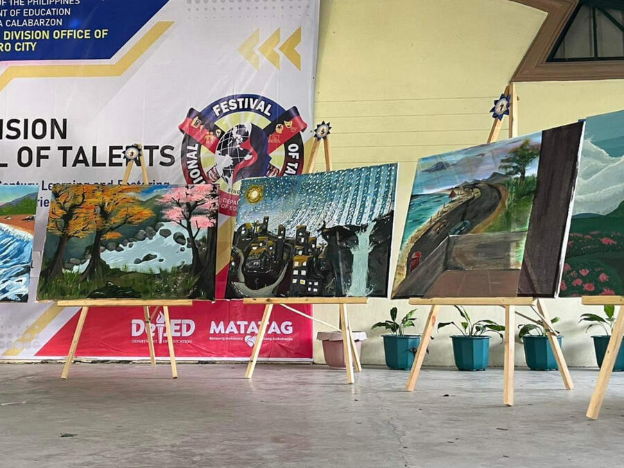 My painting is the one in the middle